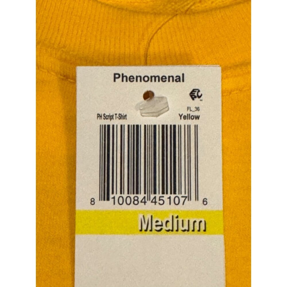 Phenomenal Women's Yellow Phenomenal Script Graphic T-Shirt, Size M,‎ NWT - Picture 5 of 6
